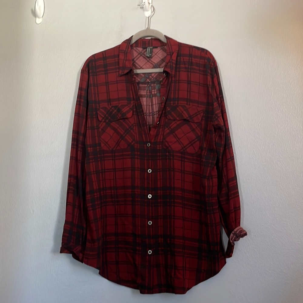 Oversized button up